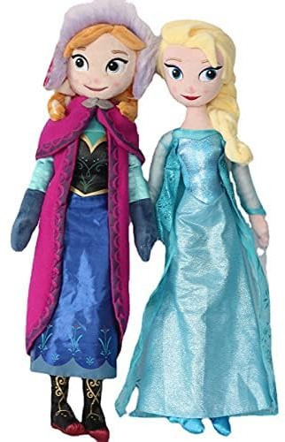Joyes 2 Stück Plüschtiere Prinzessin Mädchen Spielzeug Puppe Mädchen Geburtstagsgeschenke Mädchen Plüschpuppe (50 cm, Anna und ELSA)