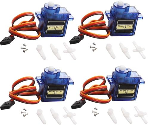 4pcs 9G Micro Motor für RC Roboter/Gehen Hubschrauber Boot Flugzeug Helikopter Auto Fahrzeugmodelle Steuerung mit Kabel,Kompatibel mit Android (4 pcs)