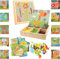 Auirshiky Mosaik Steckspiel Bastelset für Kinder - Pegboard Mit 240 Steckperlen, Montessori Spielzeug Geschenke für Mädchen Und Jungen