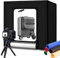 DUCLUS Set Fotografico 60x60 cm, Light Box Portatile per Studio Fotografico con Luci LED Regolabili a 5500K e 6 Sfondi per Fotografia di Prodotti