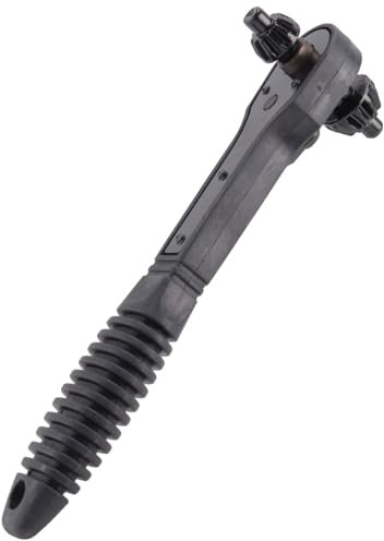 Jrifedptry 1 llave de carraca, llave de carraca, taladro de mano, llave de carraca eléctrica, 2 en 1, herramienta de mano negra
