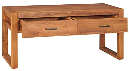 HEFZGDB TV-Schrank 100x40x45 cm Teakholz Fernsehtisch Tv Lowboard Fernsehkommode Fernseher Unterschrank für Wohnbereich Schlafzimmer Erholungsraum Gästezimmer