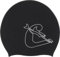 CRESSI Unisex-Adult Loira Long Hair Swim Cap Silikon Schwimmkappe, Schwarz/Weiß, M