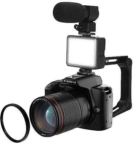 Wrtysully Zoom Blogging Camera 4K WiFi Web Cam Videoregistratore Vlog Vintage Videocamera da 64 MP B