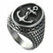 Herren Edelstahl Marine Marine Biker Anker Ring Männer Silber Größe 6-15 Geschenk-12