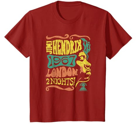 Jimi Hendrix 1967 London Concert Vintage Band T-Shirt