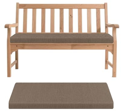 Generisch Bankauflage, Abnehmbarem Sitzkissen Banks, rutschfeste Gartenbank Auflage, Waschbar Sitzauflage Banks für Innen Outdoor Fensterbank Couch ban k Eckbank Auflagen,Dark Brown,160x40x5cm