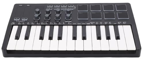 Emoshayoga Controlador MIDI de Alta Sensibilidad con 25 Teclas y 8 Perillas para Live y FL Studio