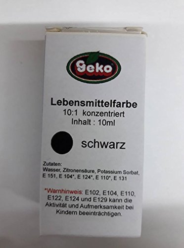 GEKO-Lebensmittelfarbe, flüssig 10ml (Schwarz)
