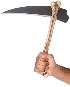 ATOSA hacha neandertal con cabeza de hueso y mango de madera 38x35.5 cm