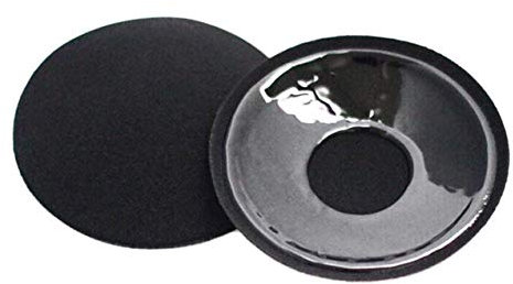 Ericotry 2 Paires Femmes Filles Réutilisables Invisible Autocollant Bâton sur Le Nipple Cover Patchs Pétales du Sein Pads pour Robe De Mariage Bikini Maillot De Bain (Rond Noir)