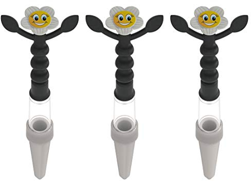 Heidi indicateur d'arrosage pour toutes les plantes en pot, lot de 3, noir et blanc, pas de piles requises, visible de loin