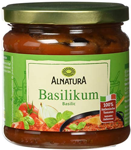 Alnatura Saucen Basilikum Glas, 350ml