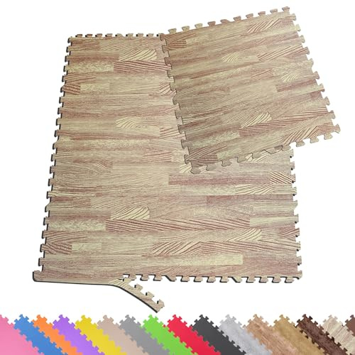 Sporttrend 24® 16 Schutzmatten + 32 Randstücke Set Farbwahl 60x60x1cm | 5,76qm | Bodenschutzmatte Unterlegmatte Puzzlematte für Fitnessgeräte Sportgeräte Trainingsgeräte
