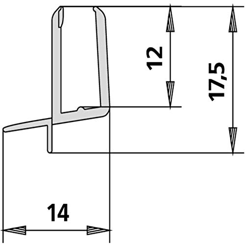 Kermi 4269 2x Dichtleiste Länge: 550 mm 2534045