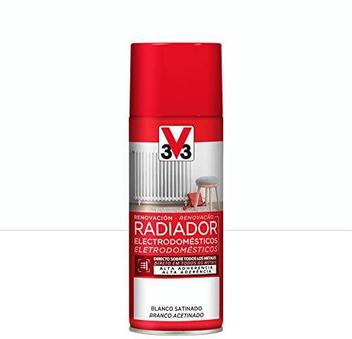 V33 Reno Radiador y Electrodomesticos Satinado Blanco 400ml