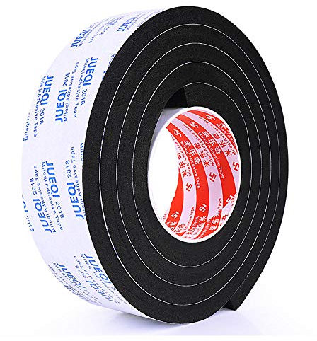 Ningvong Biadesivo in spugna di eva fortemente addensata, nastro sigillante fonoassorbente ad alta viscosità-10mm*5.0cm*2m