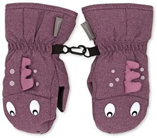 Sterntaler Baby Unisex Kinder Fäustel Dino melange - Baby Fäustlinge Winter, Baby Handschuhe - wasserabweisend und atmungsaktiv - pink, 2