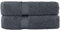 Sue Rossi 100% Egyptian Combed Cotton Hand Towels, Pack Of 2, Very Soft & Absorbent, Quick Dry 600gsm Thick Bathroom Or Kitchen Towel Set. (Charcoal Grey)