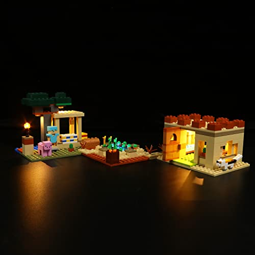 Led Licht Set Kompatibel mit Lego Minecraft Der Illager-Überfall, Led Beleuchtungs Set für 21160 Der Illager-Überfall,Kreatives Geschenk für Jungen und Mädchen (Kein Modell)