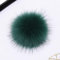 HEIYE 5Pcs Kunstfell Bommel Mit Druckknopf Pelzbommel Pompon Kunstfell Pompon Bommel Für Mütze Fell Fluffy Pompoms Ball Für Damen Und Mädchen Tasche Mützen Anhängern Dekoration (Green)