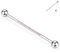 AROWRO 14G Industrial Piercing Ohrringe Silber Knorpel Ohrring Würfel Zirkon Industrial Barbell Chirurgenstahl Industrial Piercing Schmuck 1 1/2 Zoll 38mm Körperschmuck für Damen Herren