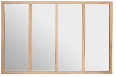 Atmosphera - Miroir d'atelier Nae - Bois 116x76 cm