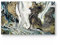 DEQORI Frühstücksbrett Glas | klein 23x14 cm | Motiv Flüssiger Marmoreffekt | Design Schneidebrett für Küche | Frühstücksbrettchen antibakteriell & rutschfest | Glasplatte & Servierplatte