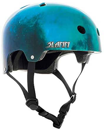 Slamm Logo-Helm | Polsterung in doppelter Größe für optimale Passform, 11 Belüftungslöcher mit Aufkleberbogen | hochdichter EPS-Innenkern und robuste ABS-Außenschale