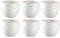 Acan Tradineur - Pack de 6 Macetas Redondas - Diseño Coco (Ø 17 cm) - Fabricado en plástico - Ideal para jardín Exterior, terraza o balcón - Color Blanco Roto