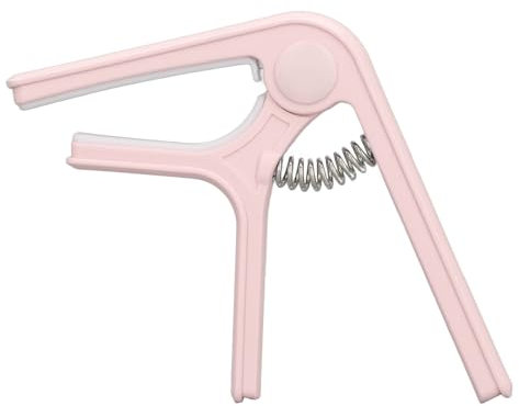 Gitarren-Kapodaster, Stabiler ABS-Feder, Gleichmäßiger Druck, Einfache Bedienung, Kapodaster für Akustikgitarre, Ukulele, Bass, Banjo, Mandoline (Hell-Pink)