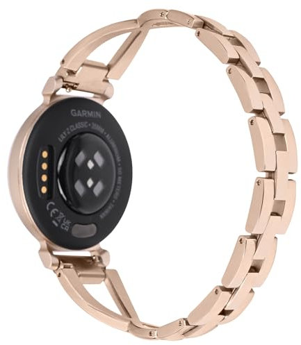 C2D JOY Stainless Steel Straps Compatible with Garmin Lily/Lily 2 Smartwatch Replacement Band for Women Jewelry Bracelet Dressy Wristband, Lily 2-14D-style (5.1-7.5), no gemstone