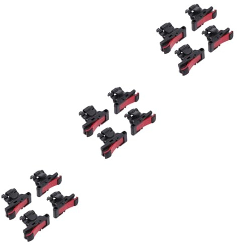 Angoily 12stücke Mobile Game Controller Tragbare Tasten Für Shooter Mit Joystick Und Feuerknopf Installieren Kompatibel Mit Smartphones Schwarz Und Rot