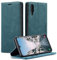 Cracedily Coque pour Samsung Galaxy A50 Pochette, Etui Protection Housse Premium en Cuir PU,Etui à Rabat Pochette de Portefeuille Étui pour Samsung A50 Case, Bleu Vert