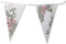 ECOFIESTA 5X Wimpelkette aus Papier 5 m Rosen & Eukalyptus - Girlande für Geburtstage und Hochzeiten - JGA Girlande, Partydeko