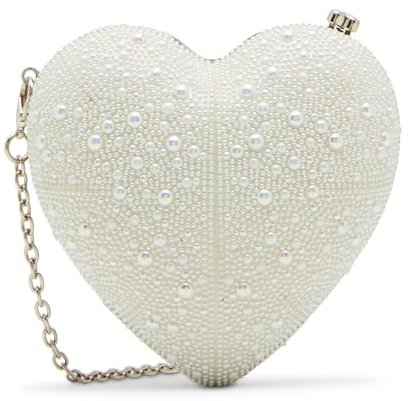 Betsey Johnson Damen Stole My Heart Clutch/Crossbody, Perle (Pearl)