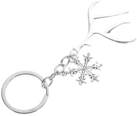 Yardenfun Weihnachts Schlüsselanhänger Mit Rentier Und Schneeflocke Stilvoller Schlüsselring Für Taschen Charm Pendant Als Festliche Dekoration Perfektes Für Feiertage
