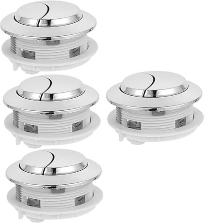 KONTONTY 4 Stück Toilettentankknopf Toilettenknopfspülung Ersetzen Knöpfe Für Wassertoilettentanks Austausch Des Toilettentanks Wiederverwendbare Toilettenknöpfe Toilettentaste Silver Pp