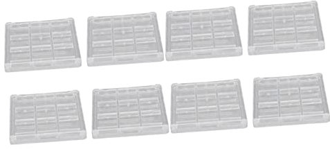 MERRYHAPY 8pcs Travel Makeup Organiser Compact Eyeshadow Storage Cases Storage Boxes Lids Blusher Box Foundation Holder Material