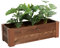 Fioriera rettangolare da giardino in legno per piante e fiori, 60 x 25 x 15 cm