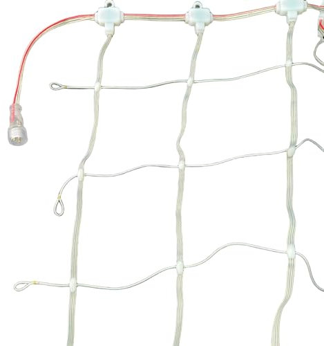 AMNOUR Luces de Pantalla de Matriz Flexible con LED Inteligente RGB direccionables WS2812B de Paso de 100 mm y CC de 12 V, Cable Transparente P67 de 1 m de Ancho(2M X 1M)