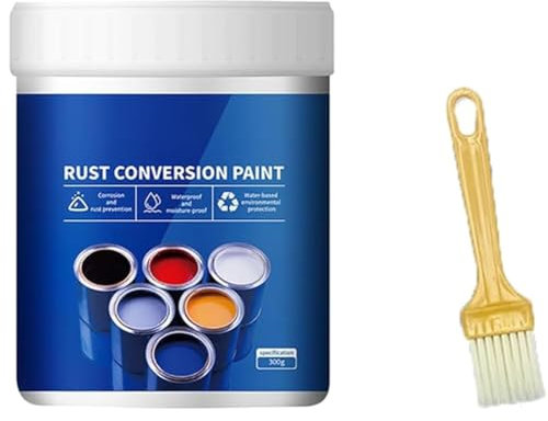 Pisheng 300 -G -Rostkonverter, wetterfeste Rostwandlerfarbe für Metall, Anti -Rost -Beschichtung für Metall-, Wasserbasis -Metallic -Farbe (Grau)