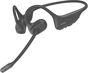 Nuroum OpenEar Pro Cuffie con Microfono Wireless, HiFi 4 DSP Noise Cancelling Mic per Lavoro, Bluetooth 5.3 Connessione Multipoint Headset con Pulsante Mute per PC/Mac/Telefono, Zoom/Chiamate di