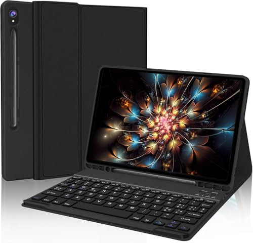 FOGARI Tastiera per Samsung Tab S9 FE/S10 FE 10.9, Keyboard Italiano, Bluetooth Rimovibile Custodia con Tastiera per Samsung Galaxy Tab S9 2023/S9 FE 2023/S10 FE 2025, Nero
