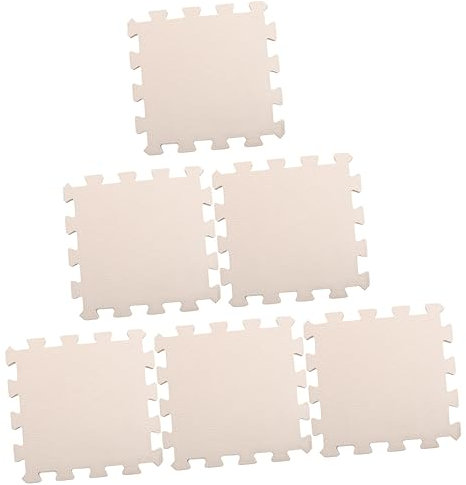 Operitacx 6 Piezas Colchoneta almohadilla rompecabezas Suave alfombra de juego piso floor mat play mat for alfombrillas para gaming baldosas de eva alfombra de bebé Espuma Beige