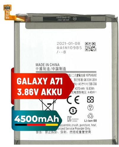 Mpsmobile® Akku für Samsung Galaxy A71 | 4500mAh | Ersatzakku EB-BA715ABY