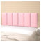 Peel and Stick Headboard Panels, Upholstered Leather Wall Mounted Headboard, 3D Anti-collision Wall Padding for Modern Bedroom(Light pink,120x40cm)