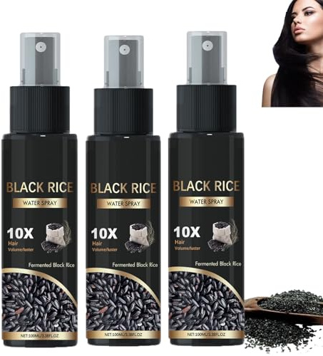 Rice Water Hair Growth Spray, Moisturizing & Hydration, For Thicker, Stronger Hair, Repair Damage and Dry, Reduce Fall and Frizzy, Softer Hairs, Refreshing, Bright Healthier (3pcs)