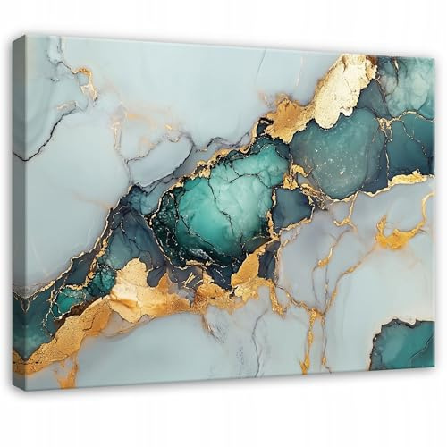 WallArena Leinwand Bilder 120x80 cm | Marmor, Leinwandbilder, Bild auf leinwand, Format: 120x80 cm (BxH) - einteilig auf Canvas Leinwand. Das Leinwand