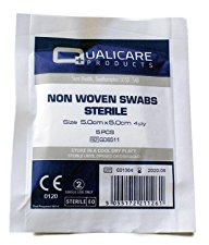 Qualicare Non Woven Sterile Swabs (Pack of 5) - 5cm x 5cm
